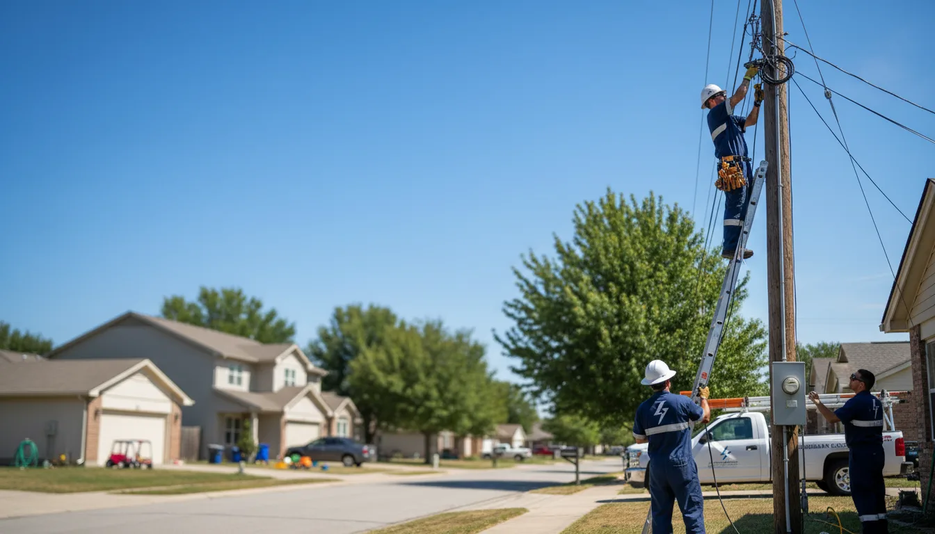 Residential electrician providing installation services in Sun City, KS